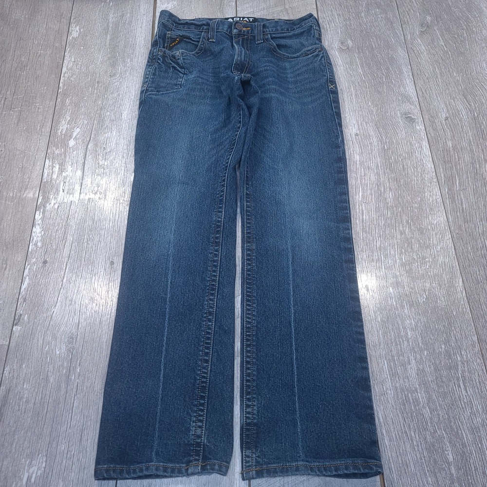 Ariat Rebar M4 Jeans Mens 30x32 Blue Low Rise Bootcut Bodie Blue Denim Pants